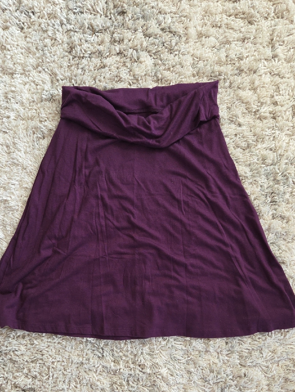 Old Navy Fold-Over Waist A-Line Skirt in Plum